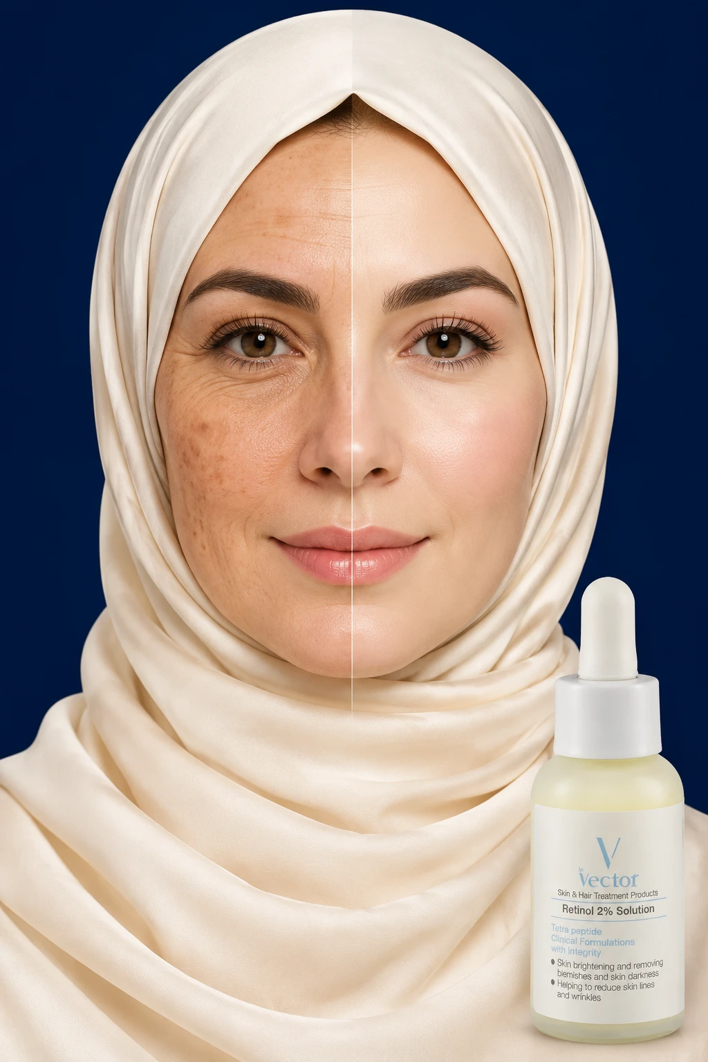 سرم ضد چروک صورت وکتور حاوی رتینول 2% حجم 30 میلی لیتر